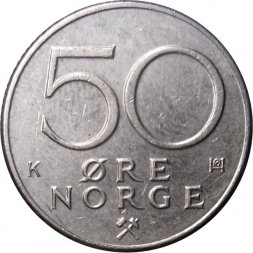Норвегия 50 эре 1987 год
