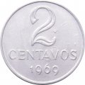 Бразилия 2 сентаво 1969 год