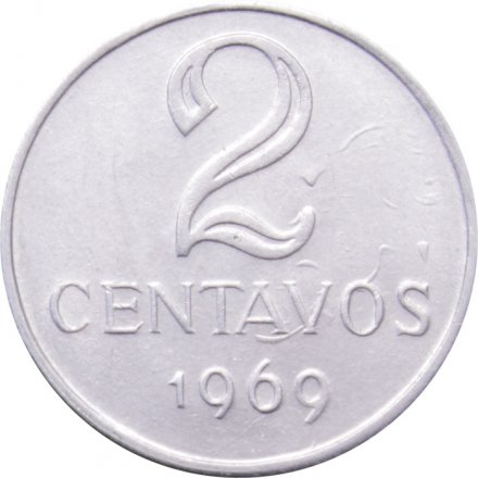 Бразилия 2 сентаво 1969 год