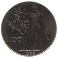 Италия 100 лир 1958 год - Минерва