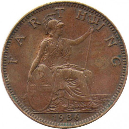 Великобритания 1 фартинг 1936 год