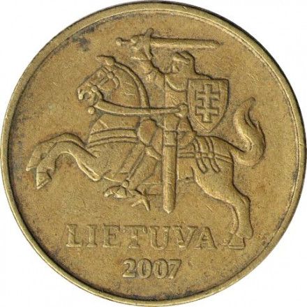 Литва 20 центов 2007 год