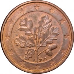 Германия 1 евроцент 2011 год (A)