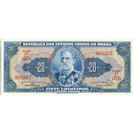 Бразилия 20 крузейро 1963 год - UNC