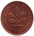 ФРГ 1 пфенниг 1996 год (A)