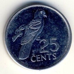 Монета Сейшелы 25 центов 2003 год