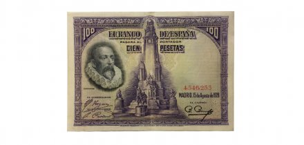 Испания 100 песет 1928 год - ХF