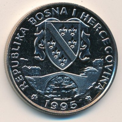 Босния и Герцеговина 500 динаров 1995 год - Сохранить планету Земля. Ежи