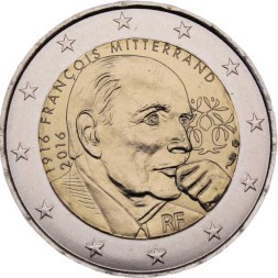 Франция 2 евро 2016 год - Франсуа Миттеран