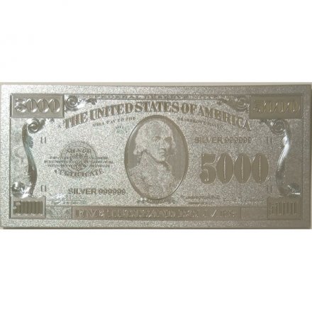 Сувенирная банкнота США 5000 долларов - UNC