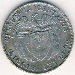 Колумбия 50 сентаво 1912 год