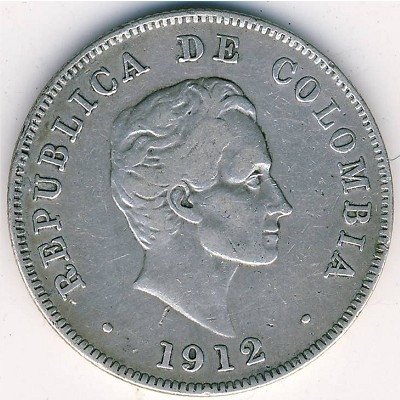 Колумбия 50 сентаво 1912 год
