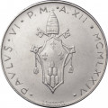 Ватикан 100 лир 1974 год - Папа Павел VI. Голубь мира