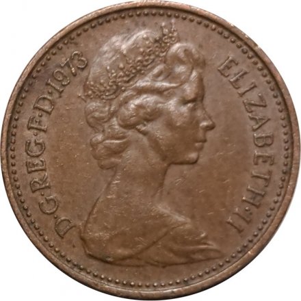 Великобритания 1 новый пенни 1973 год - Герса