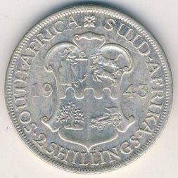 ЮАР 2 шиллинга 1943 год