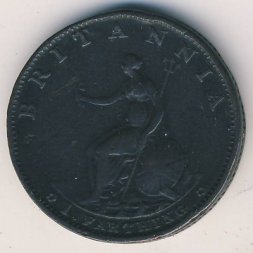 Великобритания 1 фартинг 1799 год