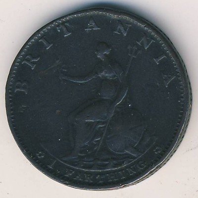 Великобритания 1 фартинг 1799 год