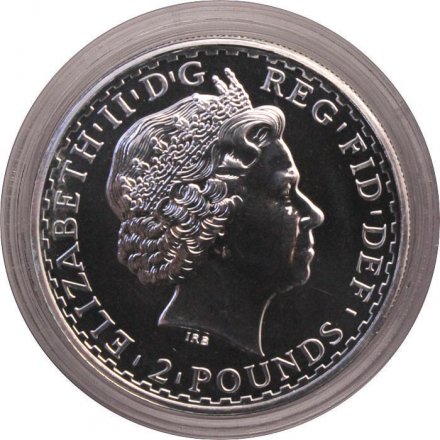 Великобритания 2 фунта 2008 год - Британия (Одна унция серебра)