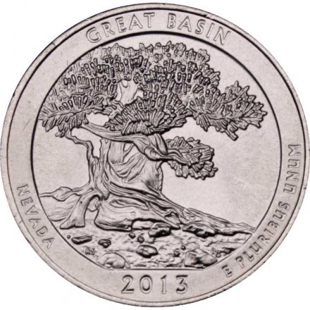 США 25 центов 2013 год - Национальный парк Грейт-Бейсин (P)