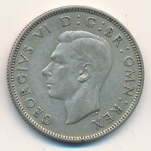 Великобритания 2 шиллинга (1 флорин) 1945 год
