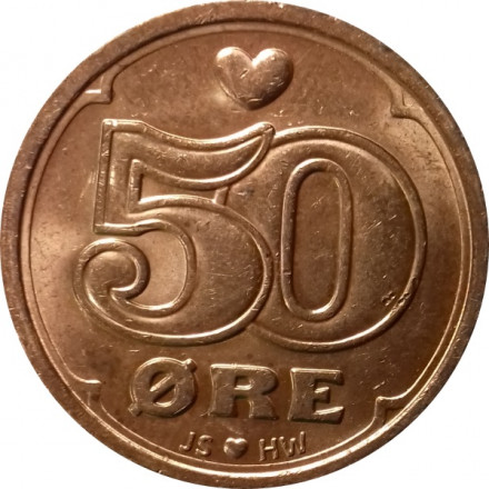 Дания 50 эре 2015 год