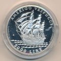 Сан-Марино 5000 лир 1995 год - Парусник «Америго Веспуччи»