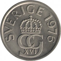 Швеция 5 крон 1976 год - Король Карл XVI Густав