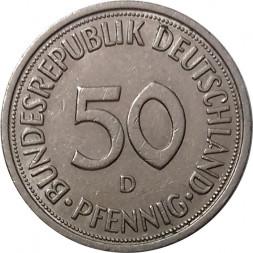 ФРГ 50 пфеннигов 1981 год (D)