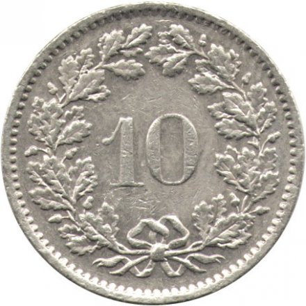 Швейцария 10 раппенов 1979 год