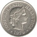 Швейцария 10 раппенов 1979 год