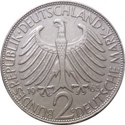 ФРГ 2 марки 1963 год (G) - Макс Планк