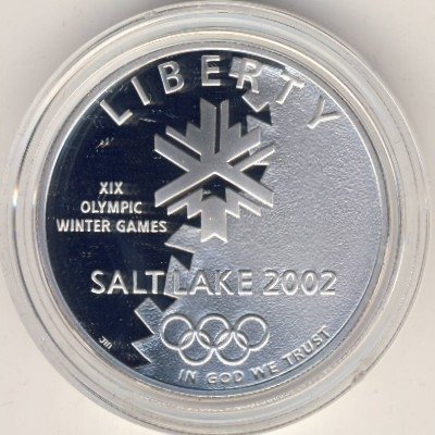 США 1 доллар 2002 год - XIX зимние Олимпийские Игры, Солт-Лейк-Сити 2002
