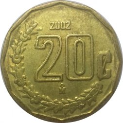 Мексика 20 сентаво 2002 год