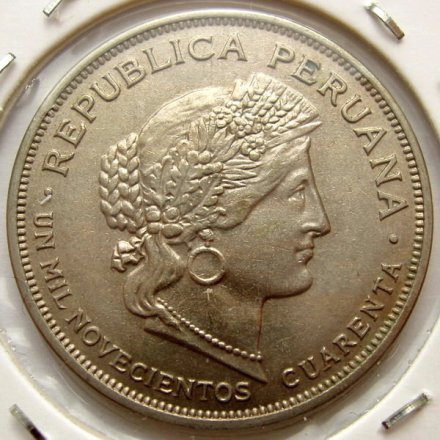 Перу 20 сентаво 1940 год