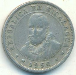 Никарагуа 10 сентаво 1950 год