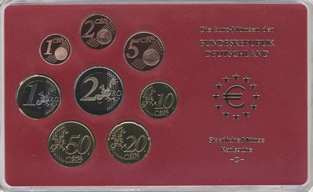 Евро серия Proof Германия 2004 год - Монетный двор «G» (8 монет)