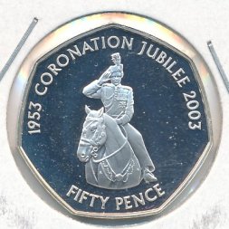 Гернси 50 пенсов 2003 год