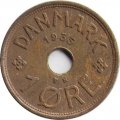 Дания 1 эре 1935 год - Король Кристиан X