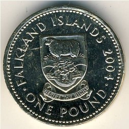 Монета Фолклендские острова 1 фунт 2004 год - Герб