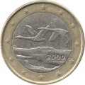 Финляндия 1 евро 2000 год - Два лебедя