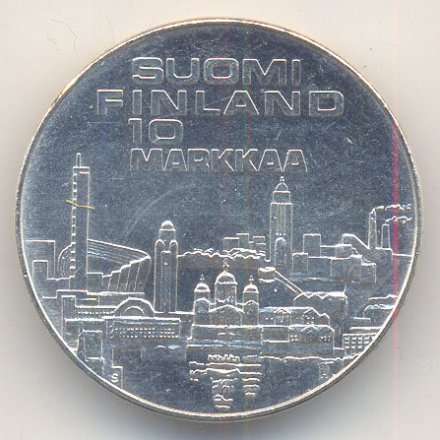 Финляндия 10 марок 1971 год - X Чемпионат Европы по легкой атлетике