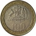 Чили 100 песо 2015 год - Мапуче (Арауканы)