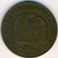 Франция 10 сантимов 1853 год