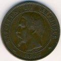 Франция 10 сантимов 1853 год