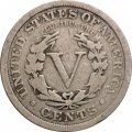 США 5 центов 1908 год - Liberty Nickel