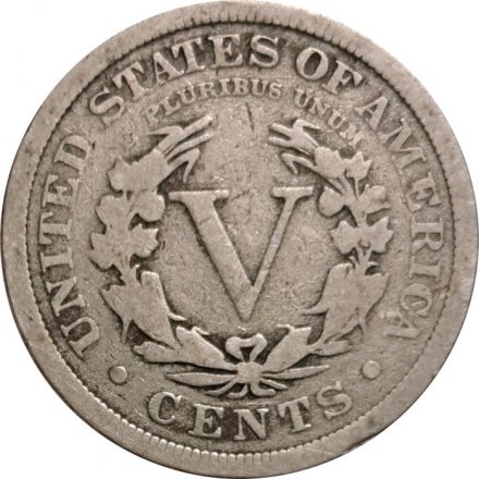 США 5 центов 1908 год - Liberty Nickel