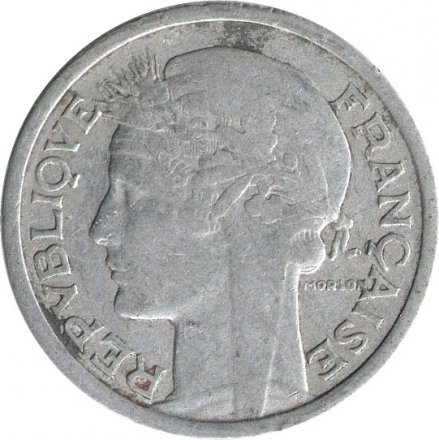 Франция 1 франк 1958 год (Без отметки монетного двора)