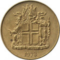 Исландия 1 крона 1973 год - Герб (&quot;3&quot; с тупым завитком)