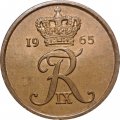 Дания 5 эре 1965 год - Король Фредерик IX