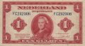 Нидерланды 1 гульден 1943 год - Королева Юлиана - VF-XF